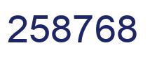 Number 258768 blue image