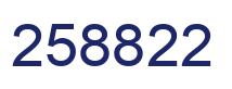 Number 258822 blue image