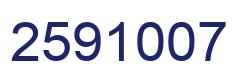 Number 2591007 blue image