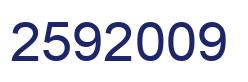 Number 2592009 blue image