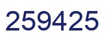 Number 259425 blue image