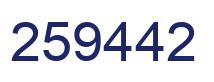 Number 259442 blue image