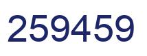 Number 259459 blue image