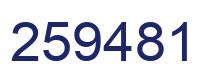 Number 259481 blue image