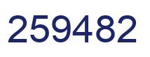 Number 259482 blue image