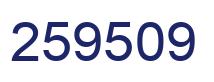Number 259509 blue image