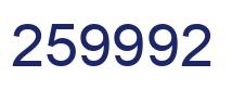 Number 259992 blue image