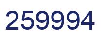 Number 259994 blue image