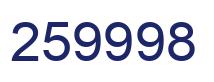 Number 259998 blue image