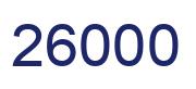 Number 26000 blue image