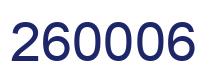 Number 260006 blue image