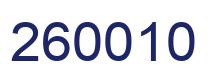 Number 260010 blue image