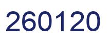 Number 260120 blue image