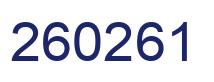 Number 260261 blue image