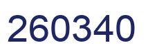 Number 260340 blue image
