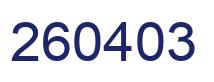 Number 260403 blue image