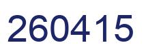 Number 260415 blue image