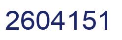 Número 2604151 imagen azul