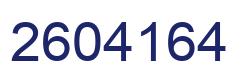 Number 2604164 blue image