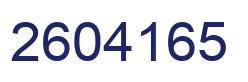 Number 2604165 blue image