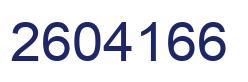 Number 2604166 blue image