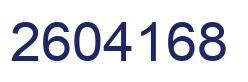Number 2604168 blue image