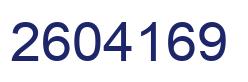 Number 2604169 blue image