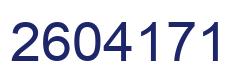 Number 2604171 blue image