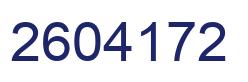Number 2604172 blue image