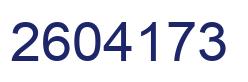 Number 2604173 blue image