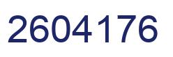 Number 2604176 blue image