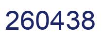 Number 260438 blue image