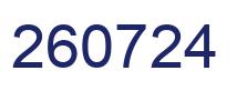 Número 260724 imagen azul