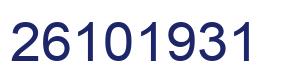 Number 26101931 blue image