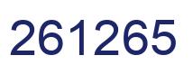 Number 261265 blue image