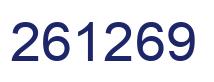 Number 261269 blue image
