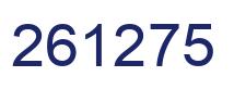 Number 261275 blue image