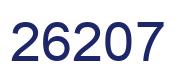 Number 26207 blue image
