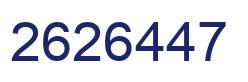 Number 2626447 blue image