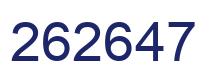 Number 262647 blue image