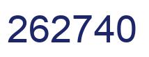 Number 262740 blue image