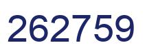 Number 262759 blue image