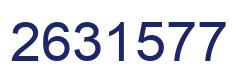 Number 2631577 blue image