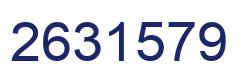 Number 2631579 blue image