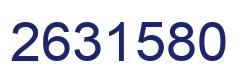 Number 2631580 blue image