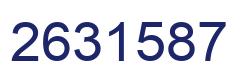 Number 2631587 blue image