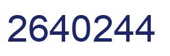 Número 2640244 imagen azul