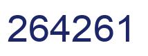 Number 264261 blue image