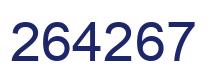 Number 264267 blue image