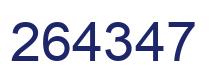 Number 264347 blue image
